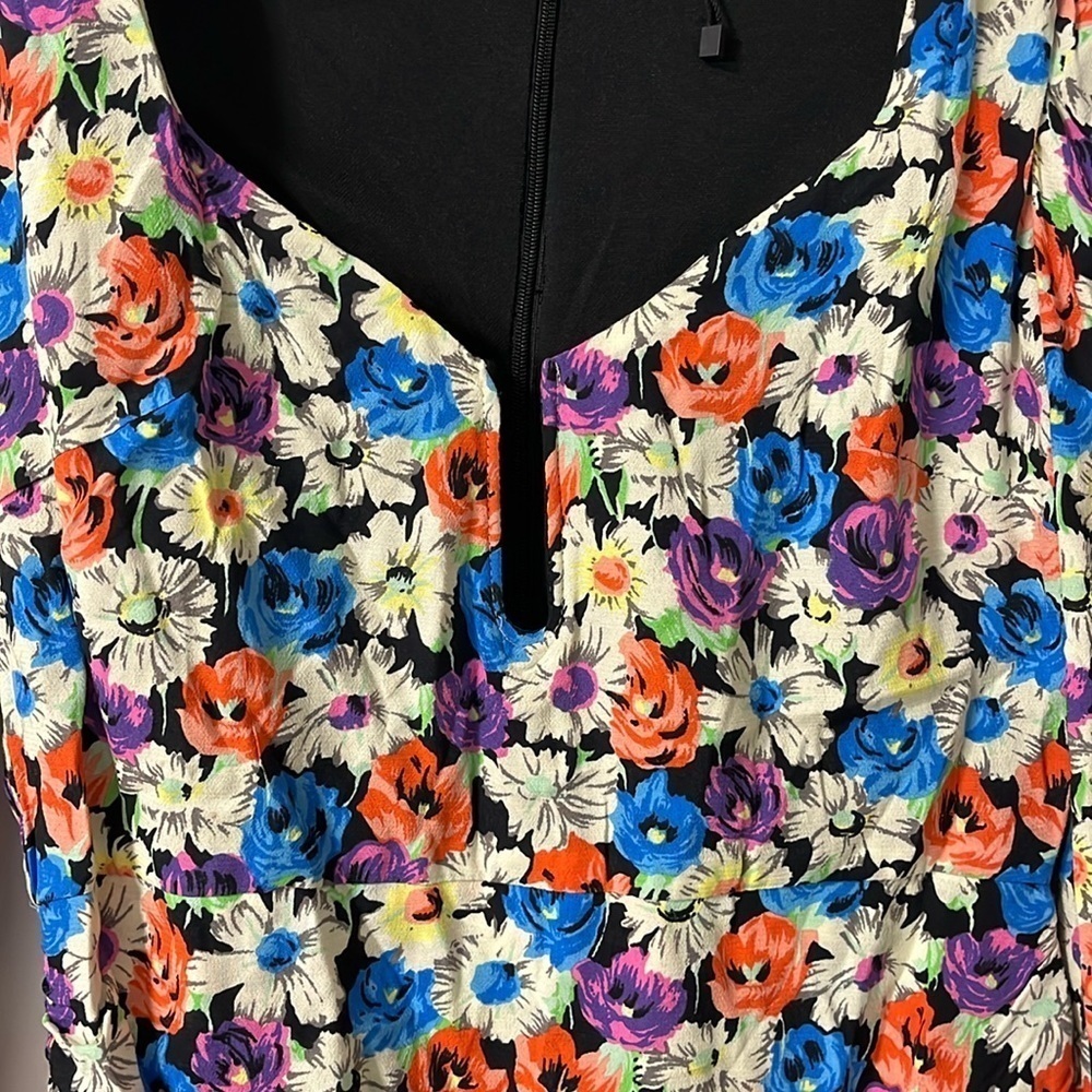 ⭐️ NWOT- Zara floral print long-sleeve mini dress- size XS - Picture 2 of 11
